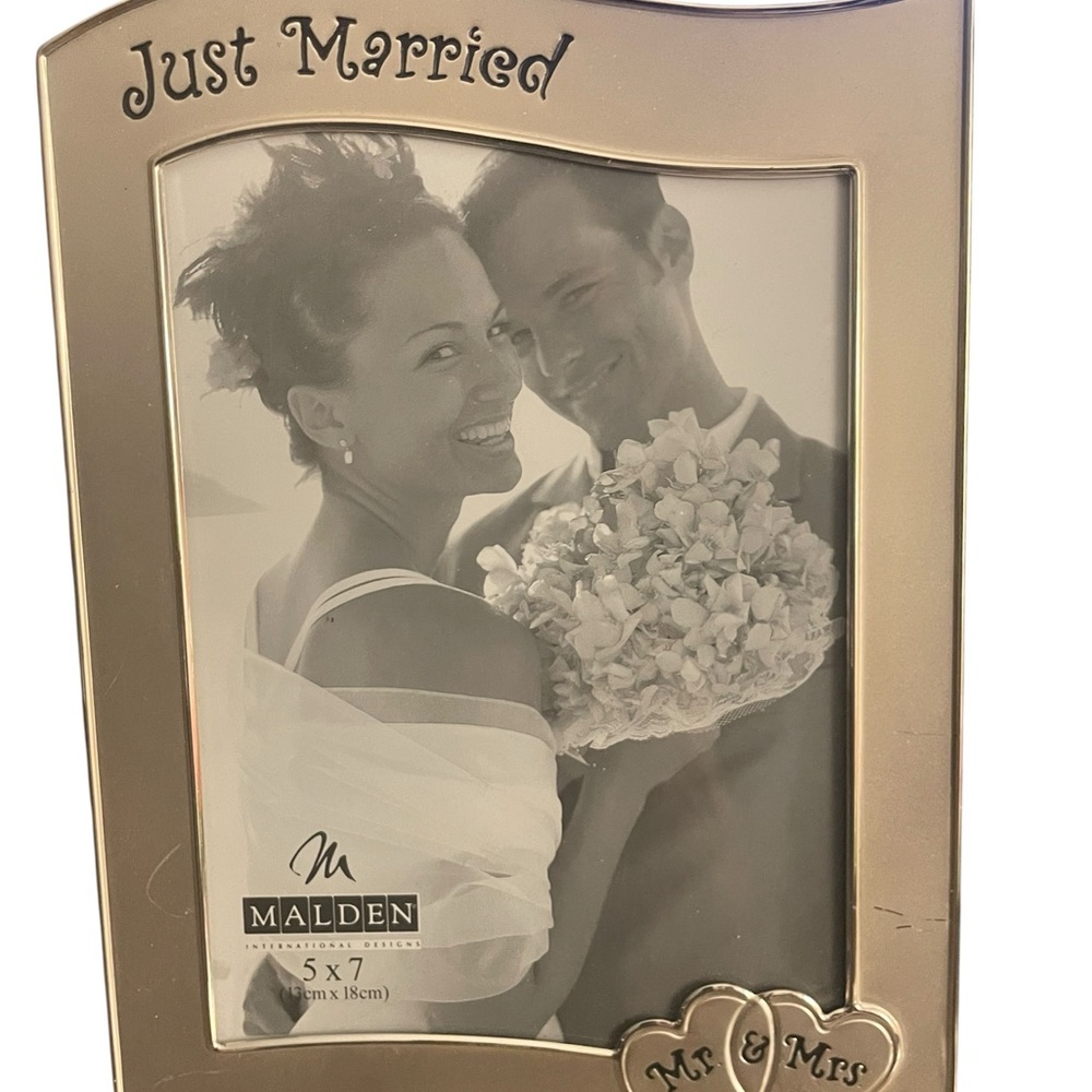 Malden SILVER Just Married' Photo Frame